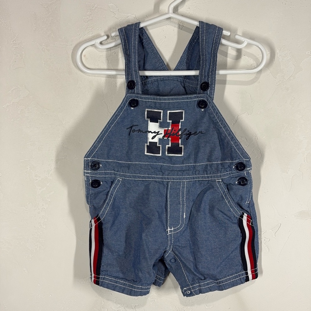 Tommy Hilfiger blue overalls size 6-9 months